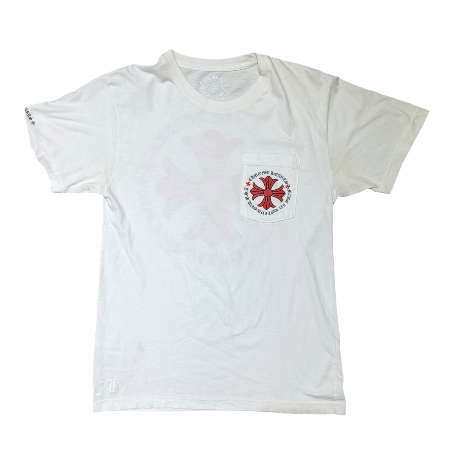 Chrome Hearts Red Cross Logo T-Shirt White