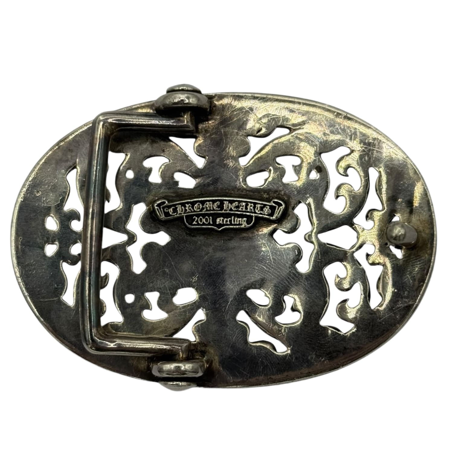 Chrome Hearts Silver Star Oval Belt Buckle