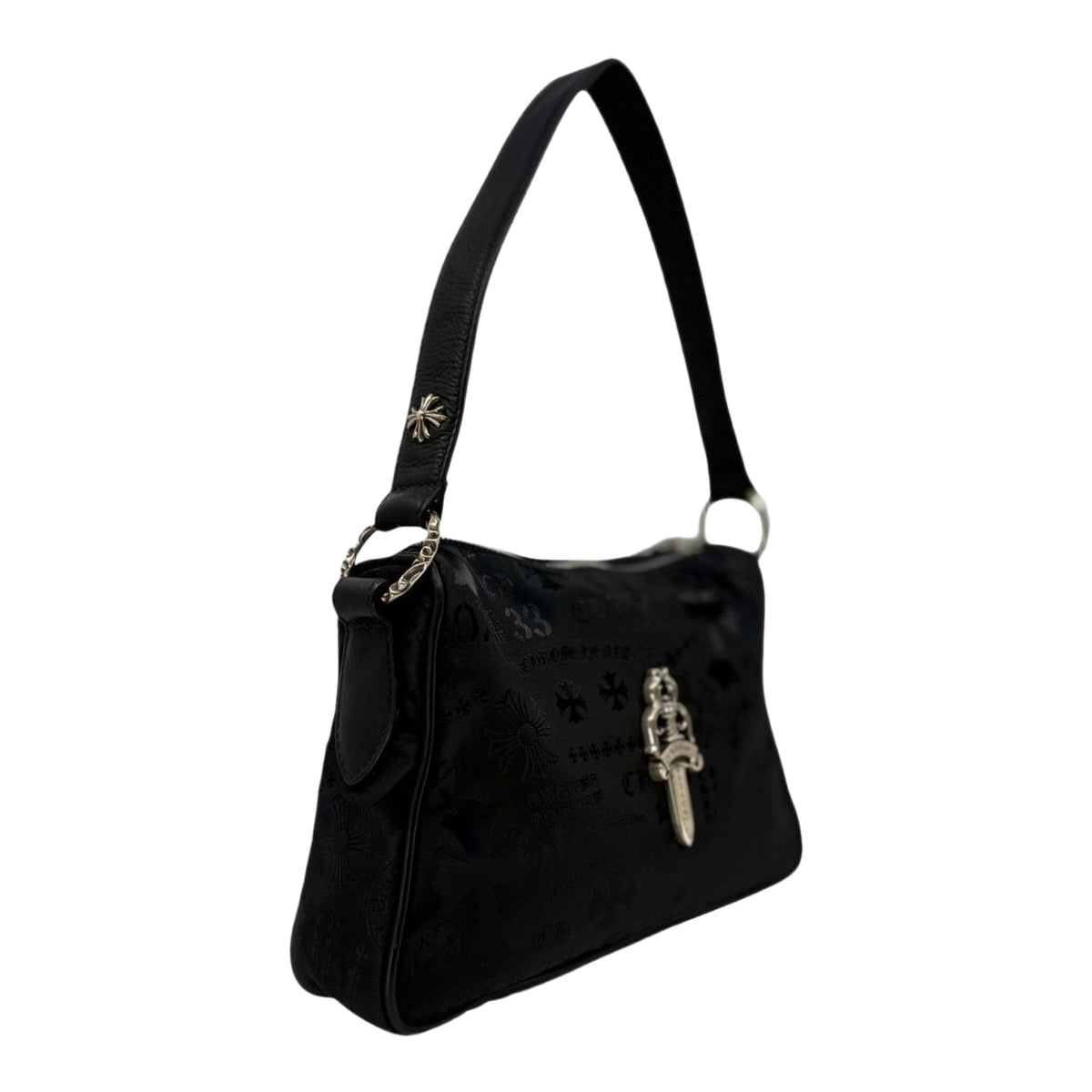 Chrome Hearts Black Nylon Stencil Bag