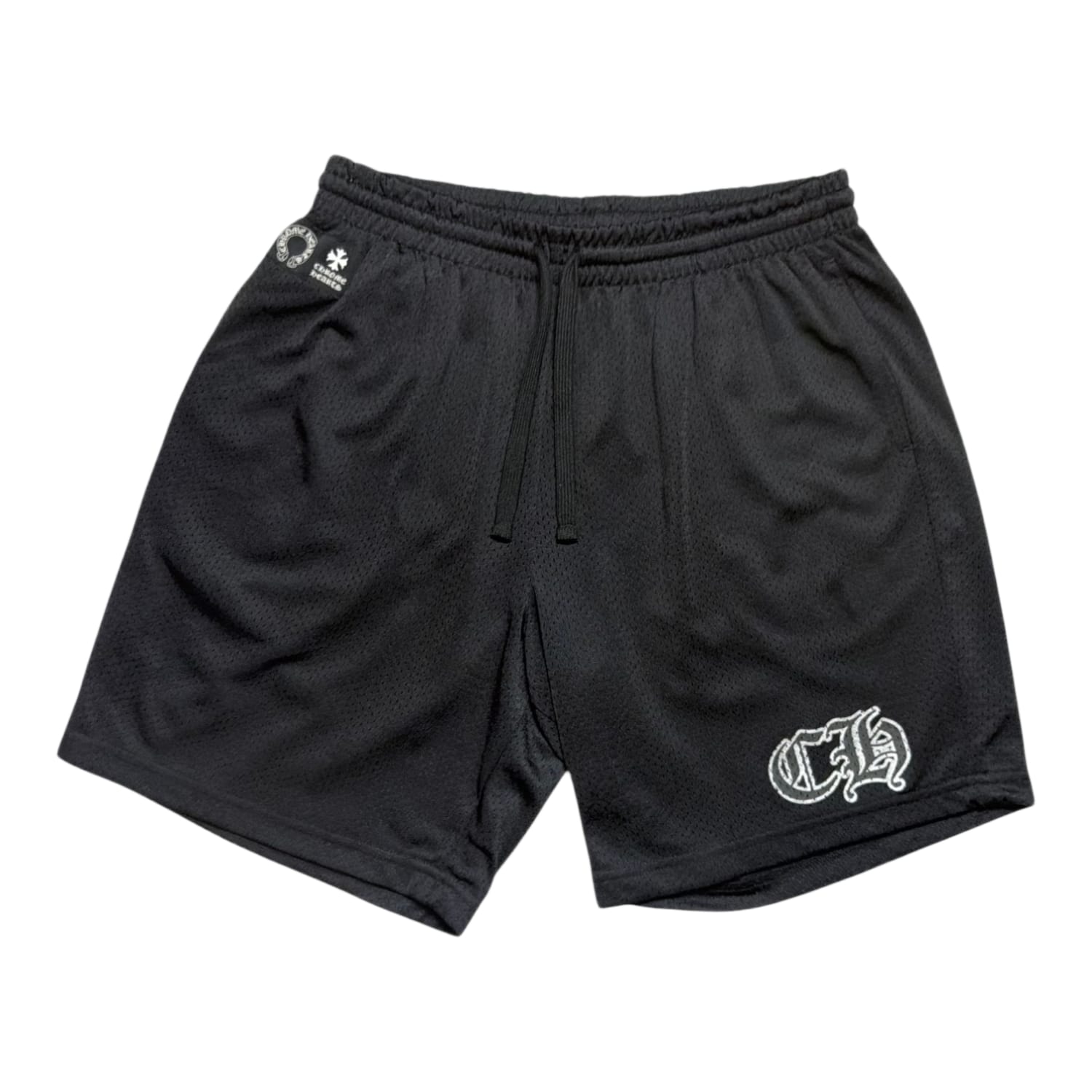 Chrome Hearts Mesh Varsity Shorts Black - Like New