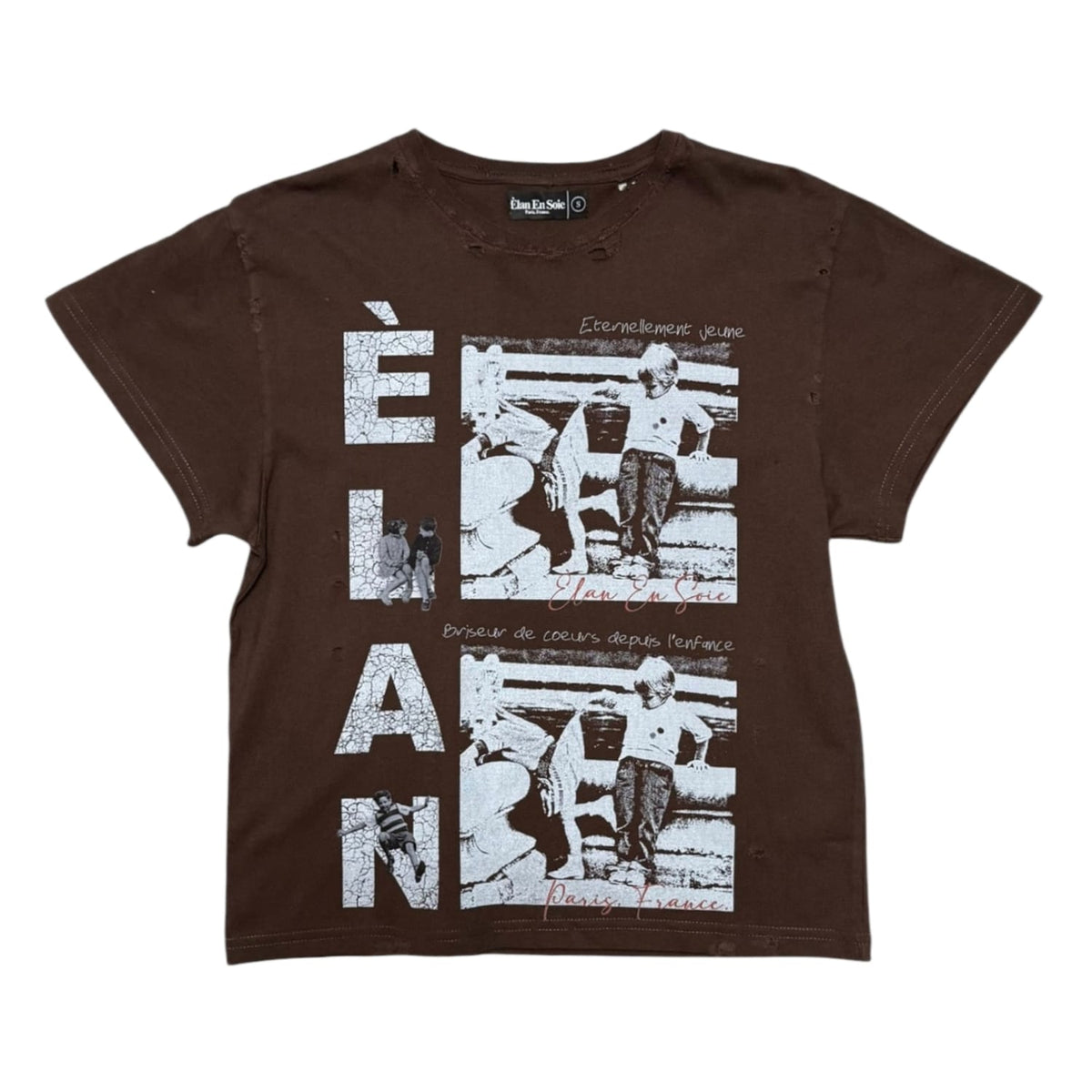 Èlan En Soie Childhood T-Shirt Brown