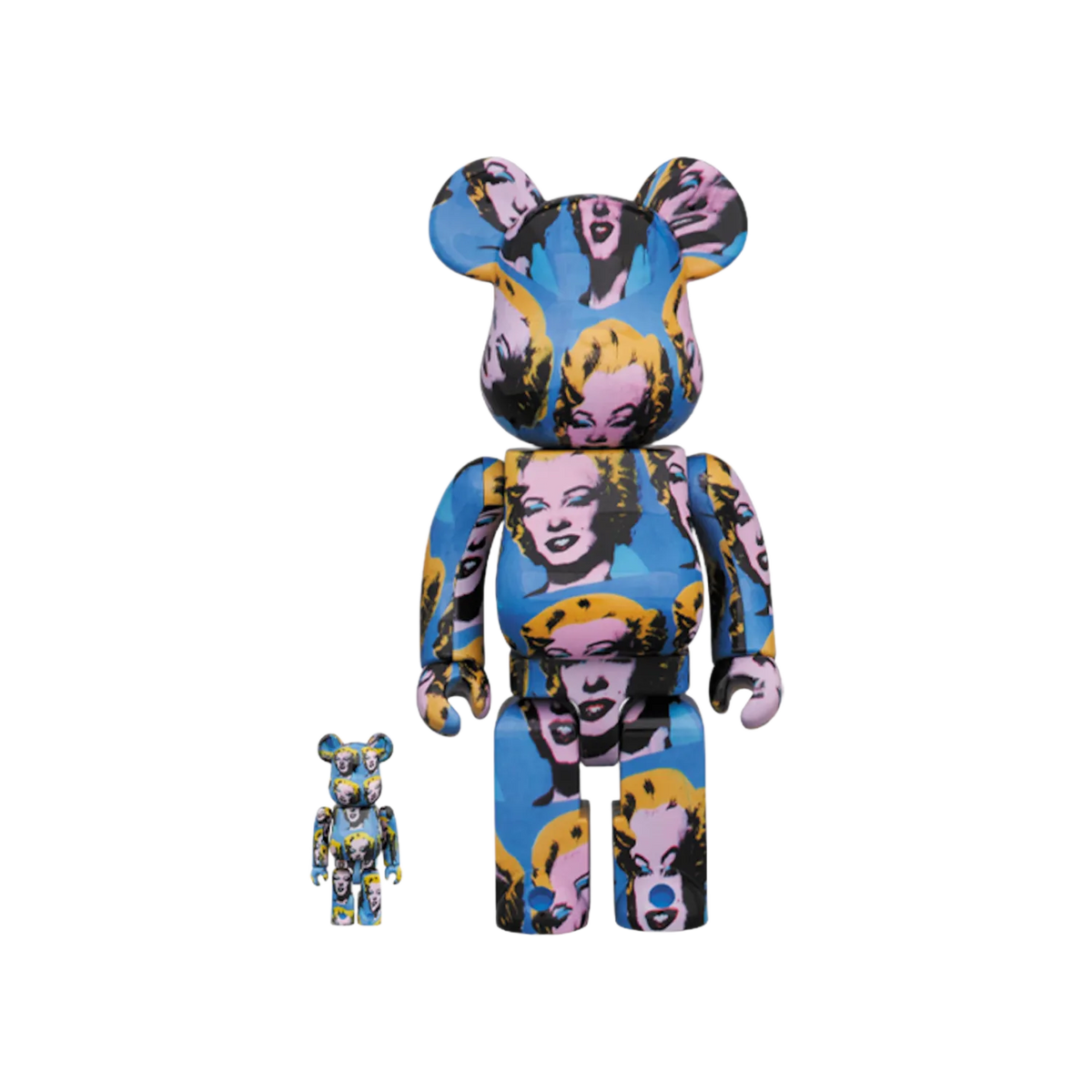 Bearbrick x Andy Warhol x Marily Monroe 100% & 400% Set