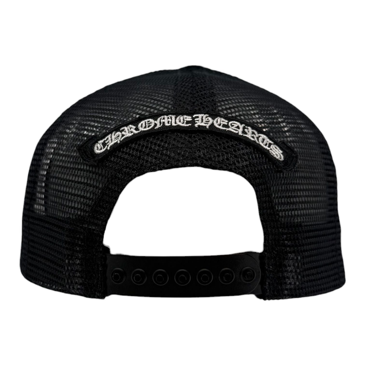 Chrome Hearts Fuck White Leather Patch Trucker Hat