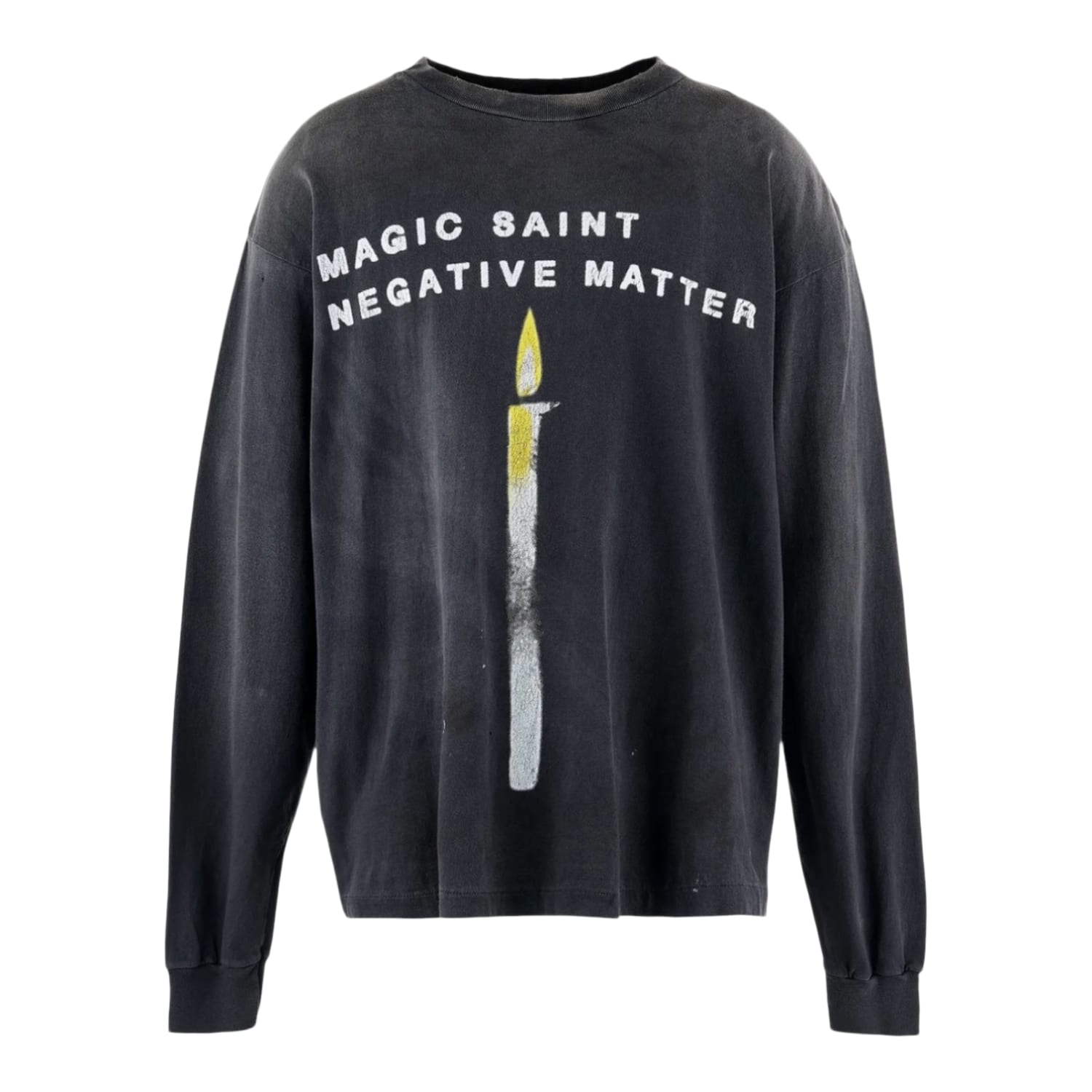 Saint Michael Candle Long-Sleeve Tee Black