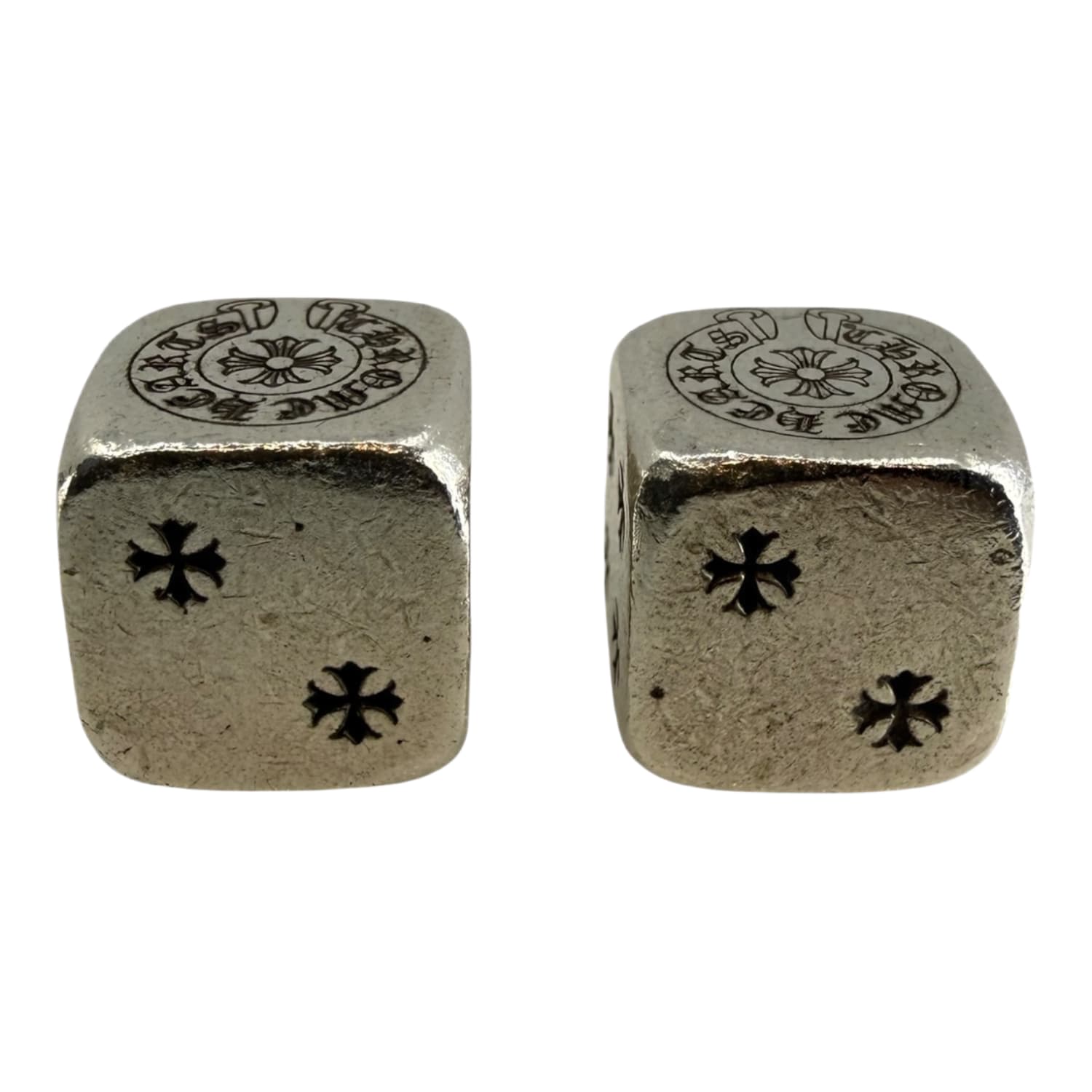 Chrome Hearts Silver Dice Set