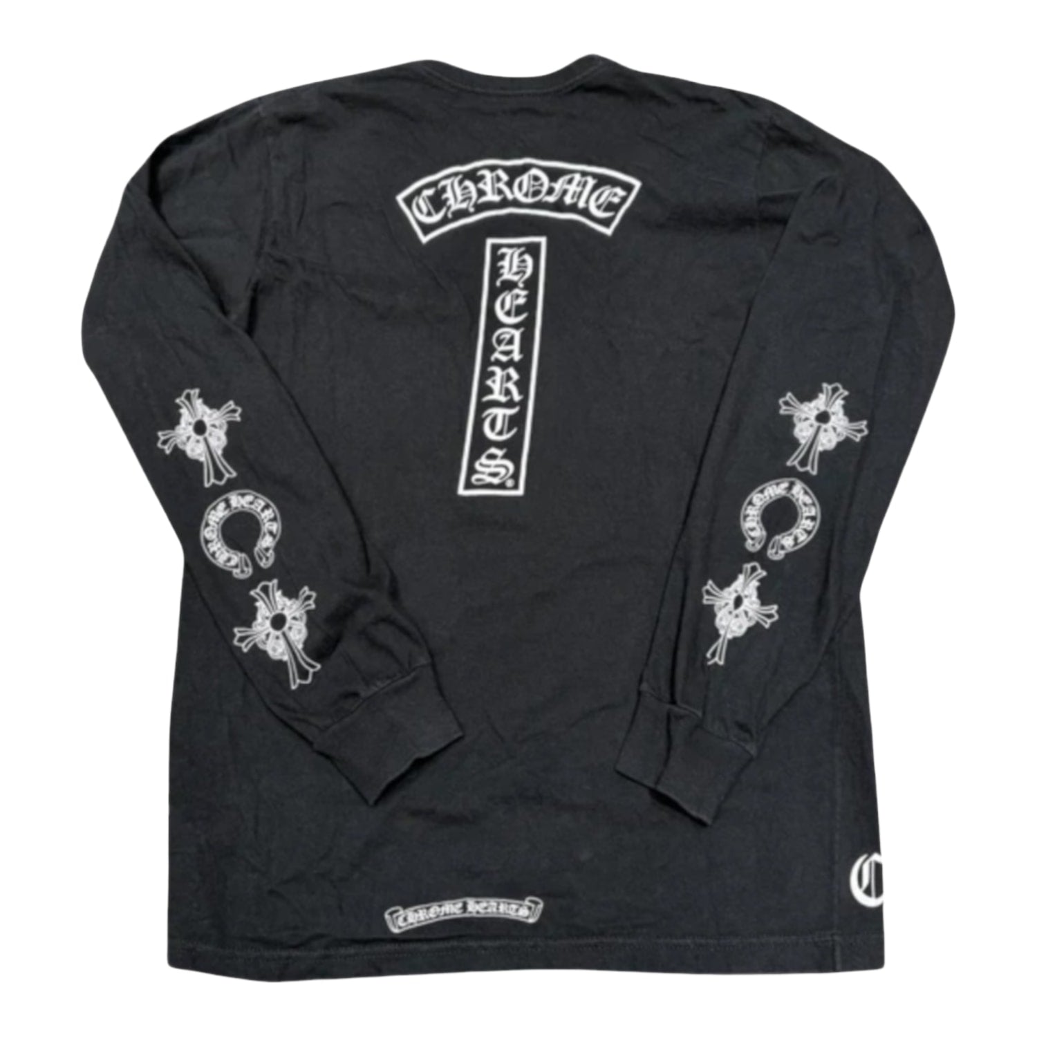 Chrome Hearts Vintage Cross Sleeve Long-Sleeve Pocket T-Shirt Black