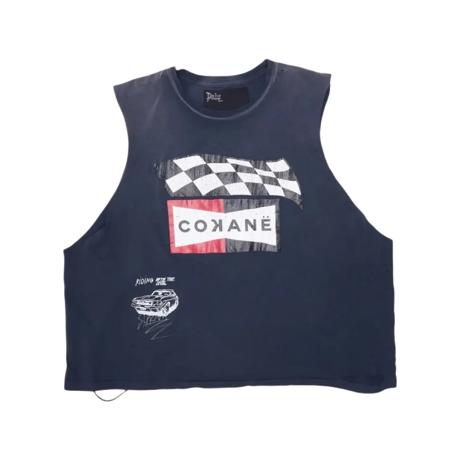 Paly Hollywood Cokane Cutoff T-Shirt Black Wash