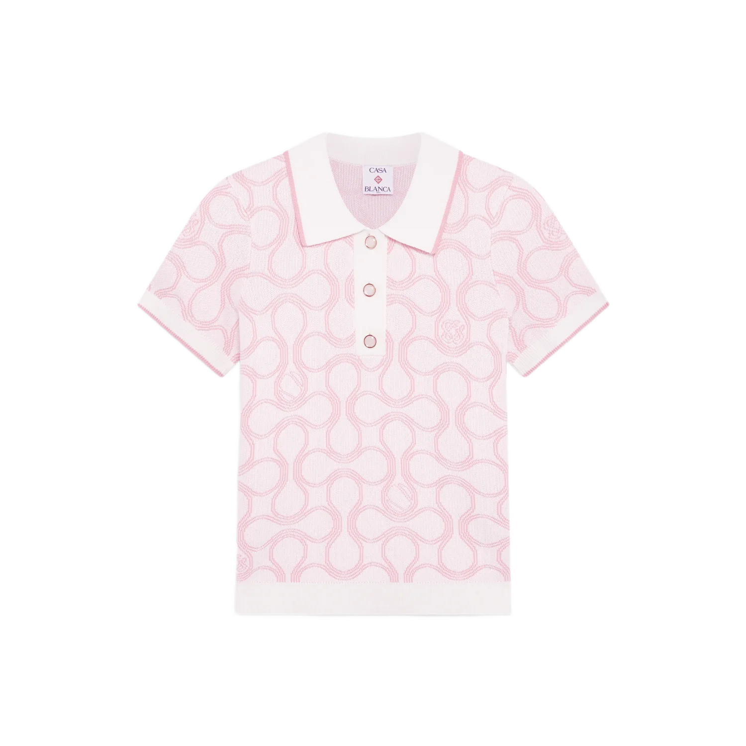 Casablanca Women's Optic Drop Polo Shirt Pink
