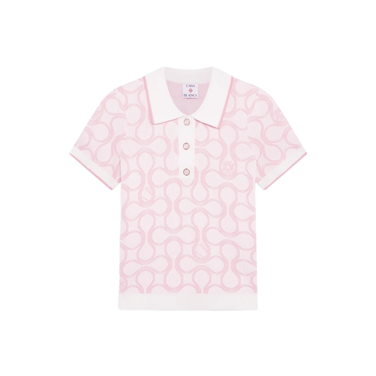 Casablanca Women's Optic Drop Polo Shirt Pink