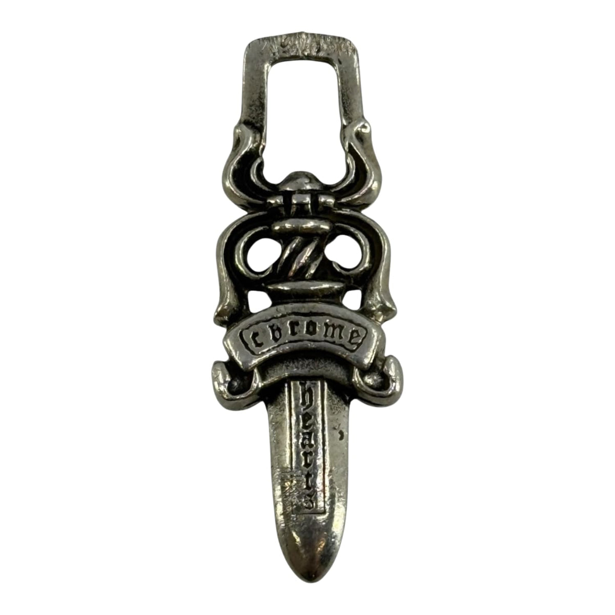 Chrome Hearts Silver Dagger Zip Pendant (Square)