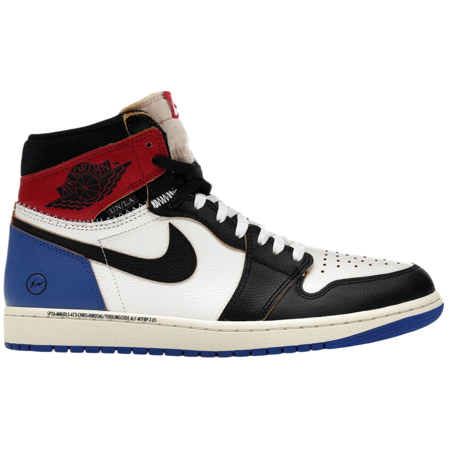 Jordan 1 Retro High OG SP Fragment x Union LA Varsity Red Sport Royal