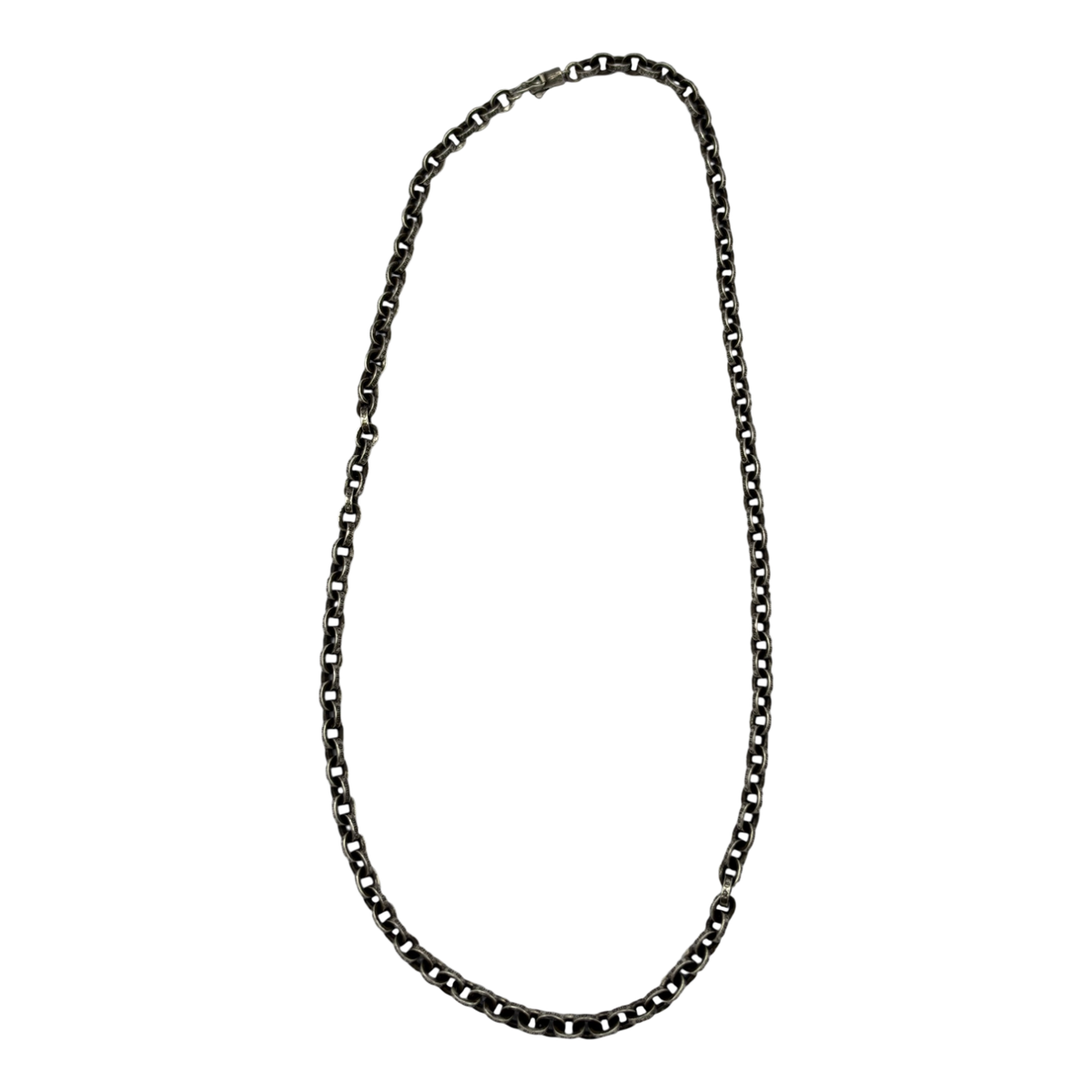 Chrome Hearts Silver Paper Chain Necklace - 20 Inches