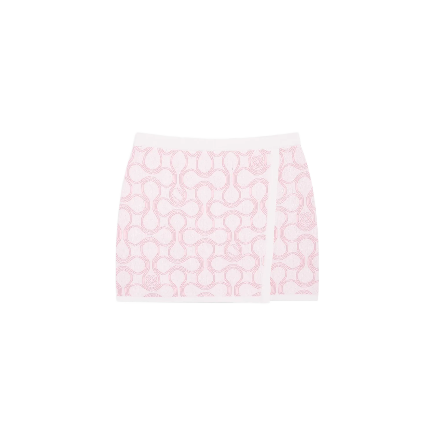 Casablanca Women's Optic Drop Wrap Mini Skirt Pink
