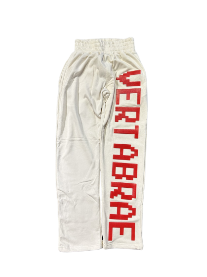 Vertabrae Logo Sweatpants Cream Red