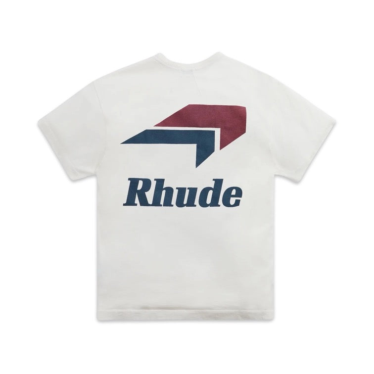 Rhude R Logo Tee Vintage White