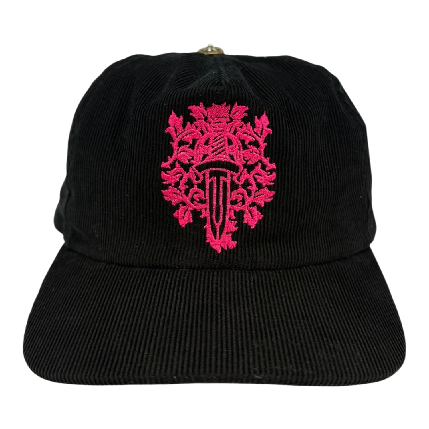 Chrome Hearts Vine Dagger Corduroy Hat Black Neon Pink