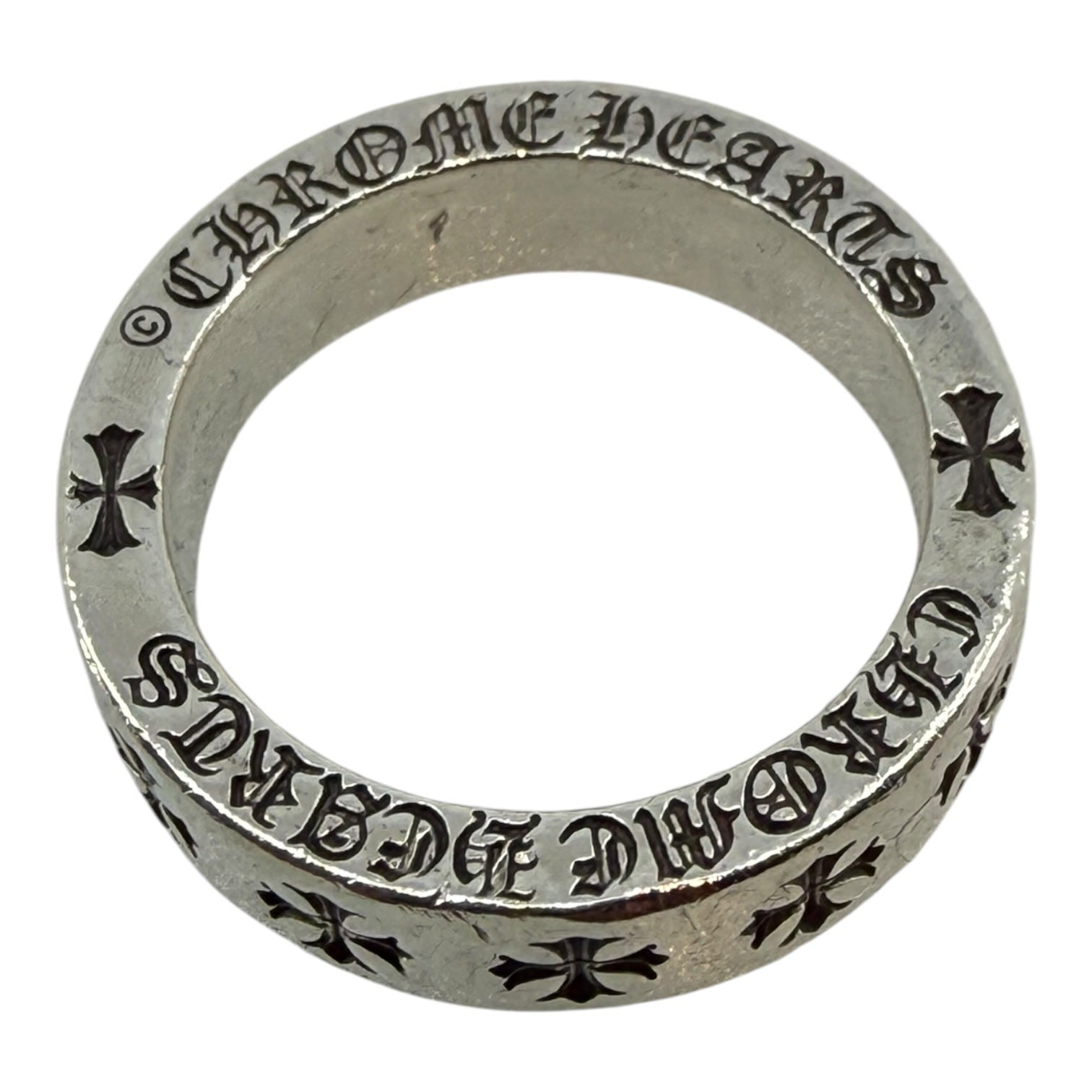 Chrome Hearts Silver CH Forever Ring - US Size 8.5