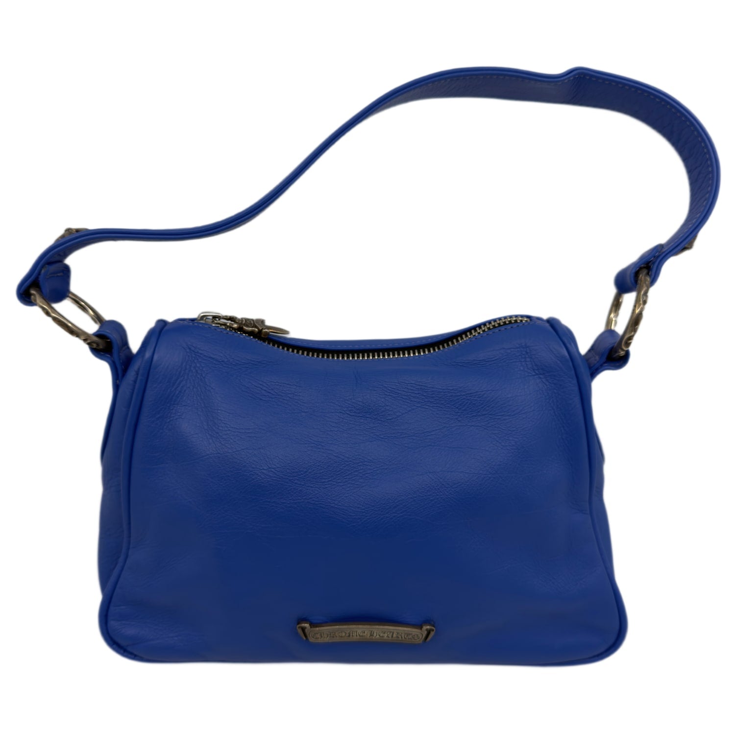 Chrome Hearts Silver Dagger Electric Blue Chicken Nugget Calfskin Leather Bag