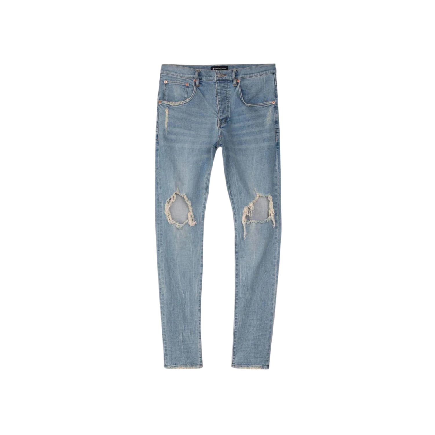 Purple Brand Drop Fit Midrise Tapered Leg Lt Indigo Jeans Indigo