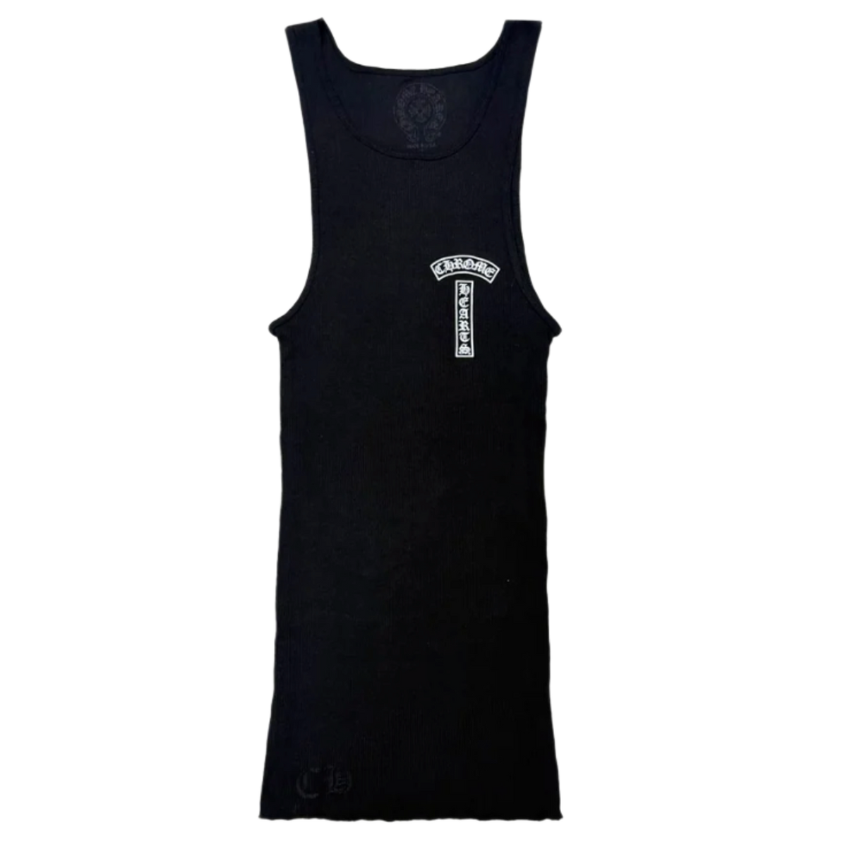 Chrome Hearts Cross Ribbed Tank Top Black