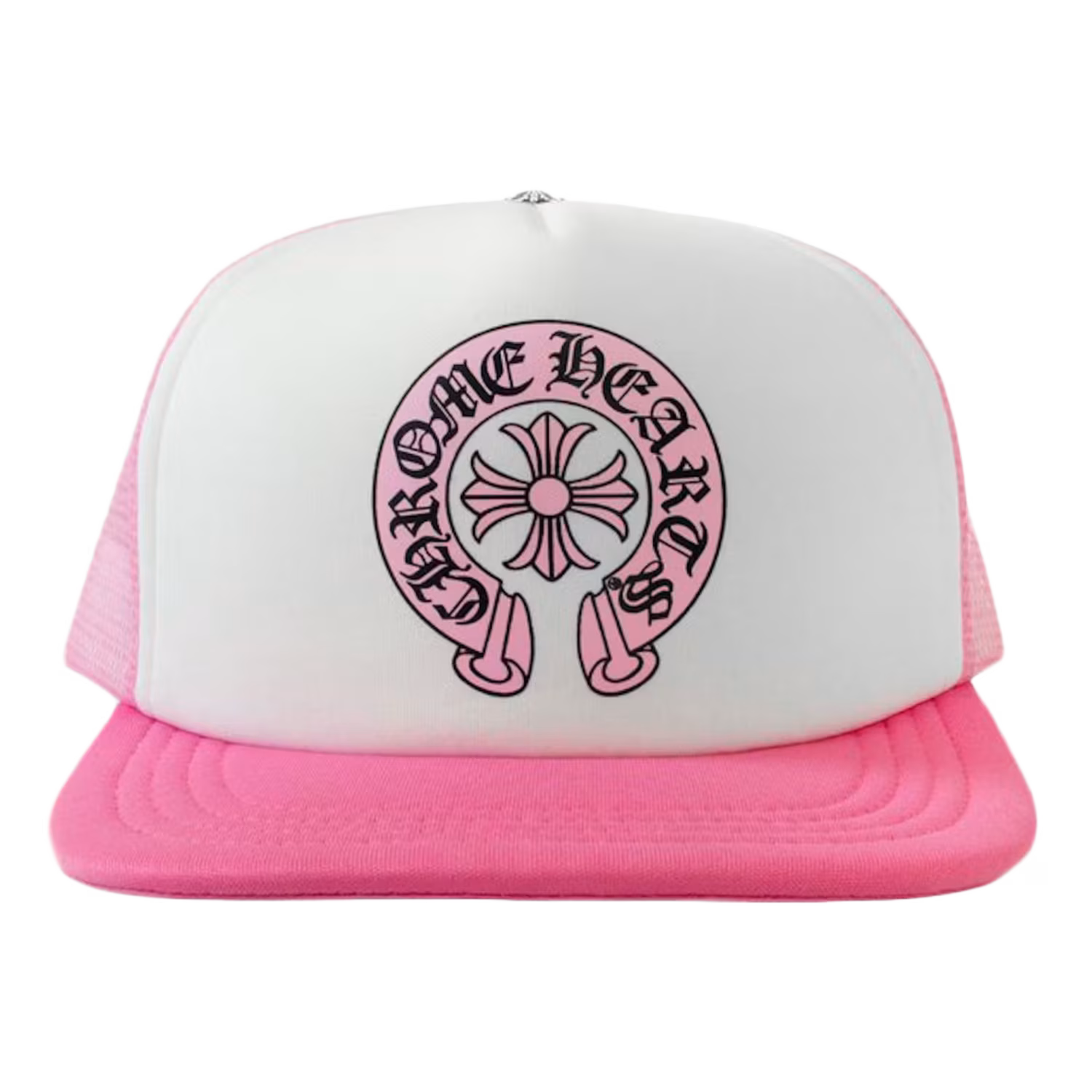 Chrome Hearts Horseshoe Trucker Hat Pink/White