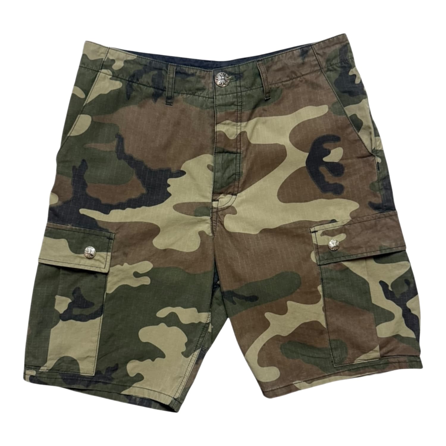 Chrome Hearts Camouflage Devil Dog Cargo Shorts