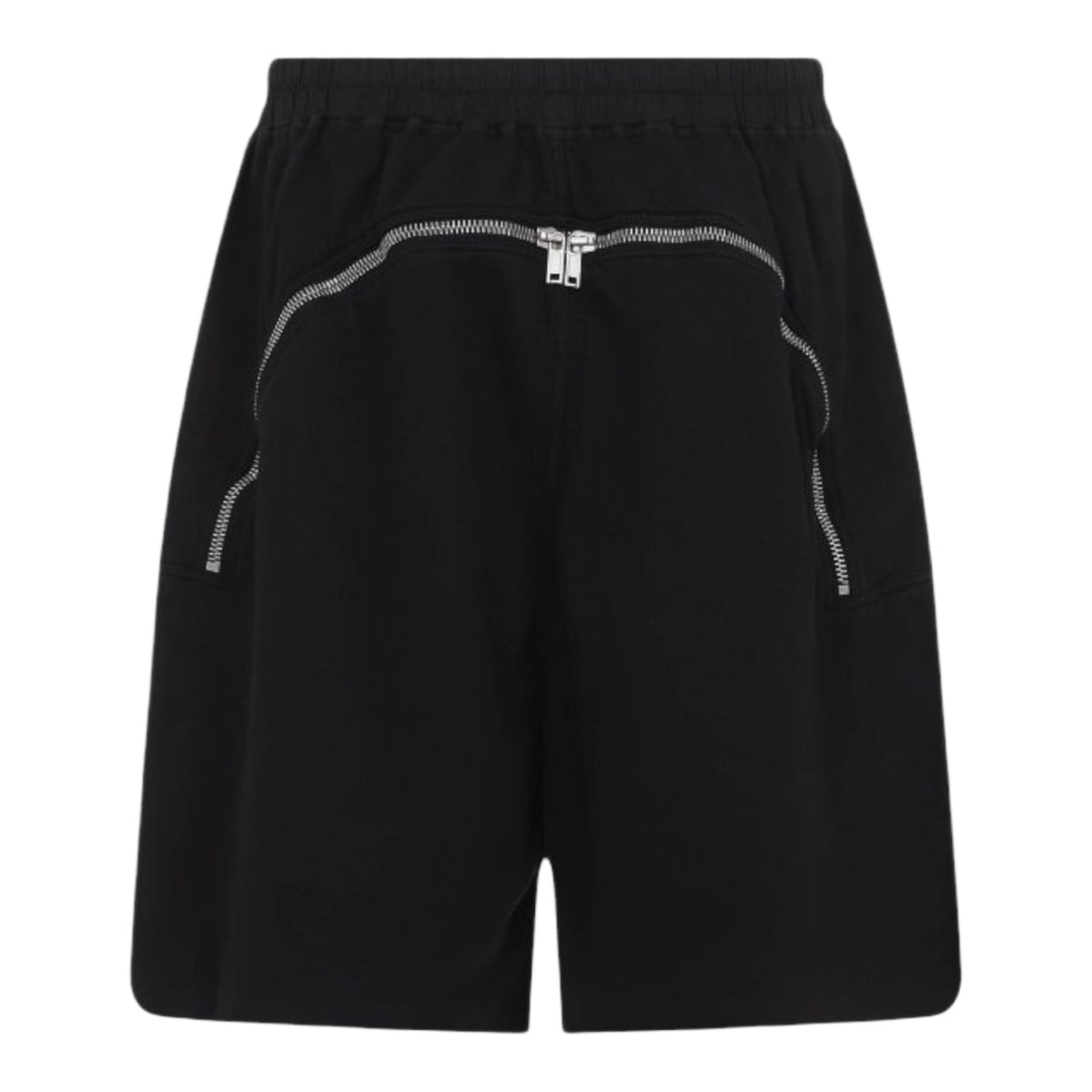 Rick Owens DRKSHDW Long Boxers Butt Zip Shorts Black Cotton Canvas