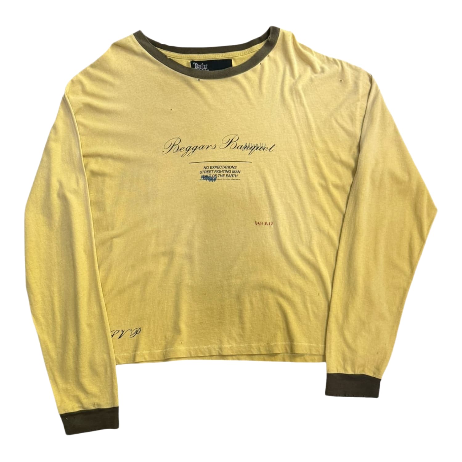 Paly Hollywood Rolling Stones Beggars L/S T-Shirt Yellow