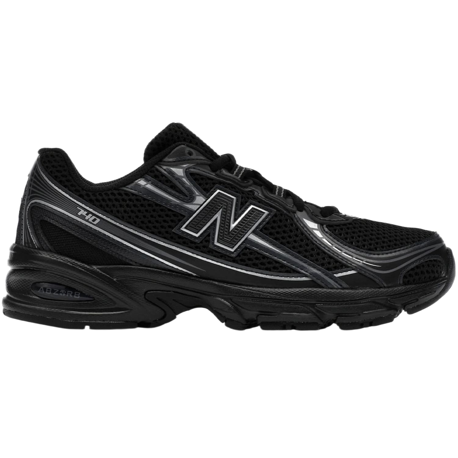 New Balance 740 Black Silver Metallic (GS)
