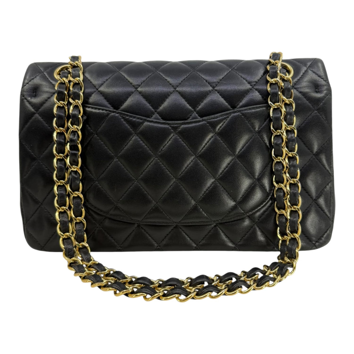 Chanel Classic Medium Quilted Double Flap Bag Black/Gold