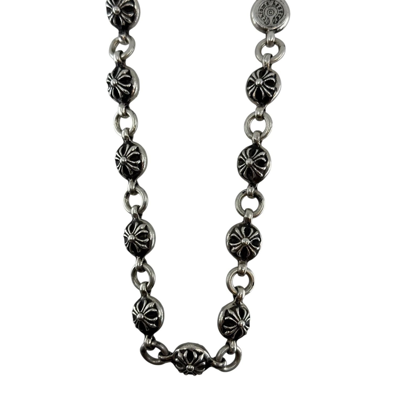 Chrome Hearts Silver Cross Ball Bracelet - 10 Links
