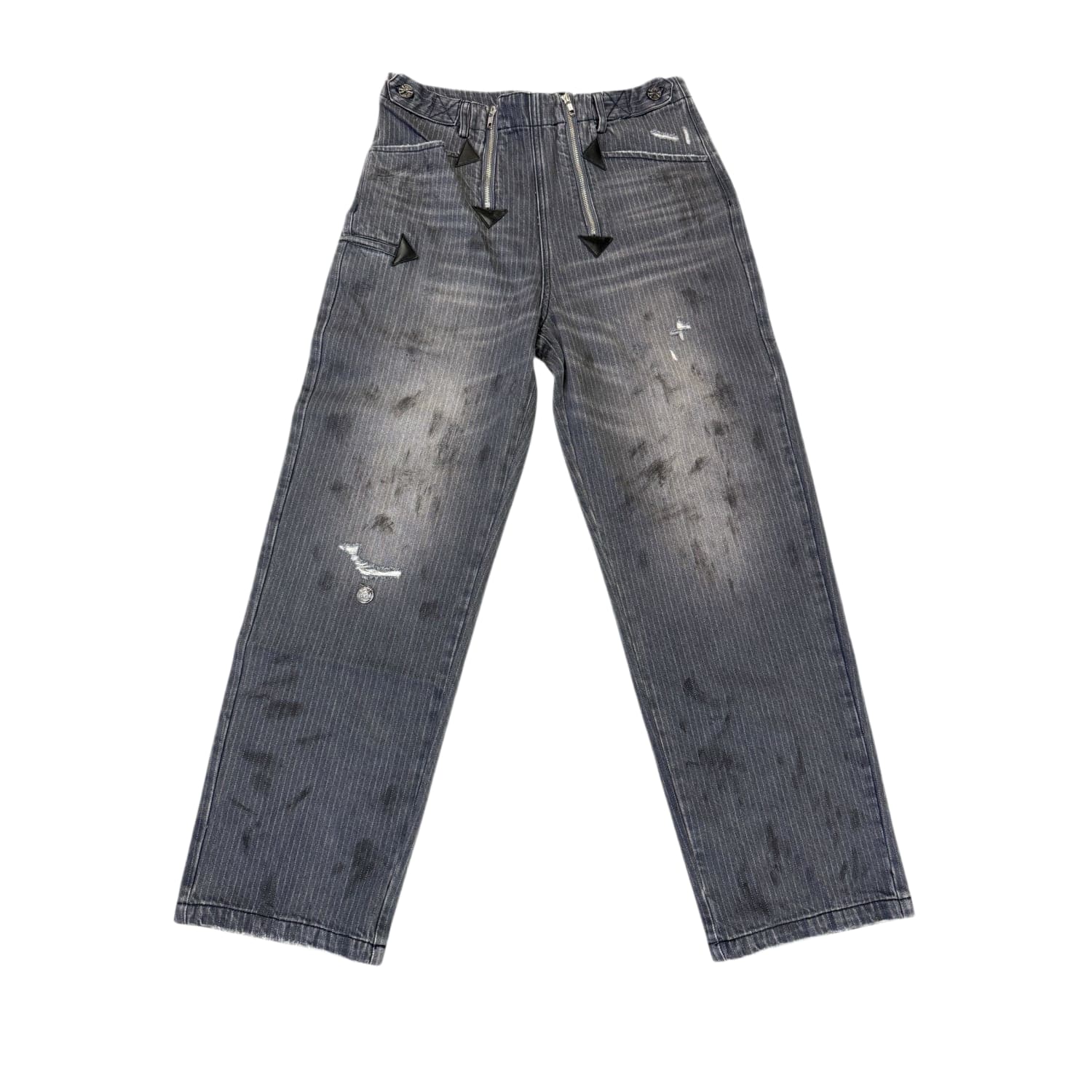 Richill Melancholy German Paneling Denim Jeans Grey