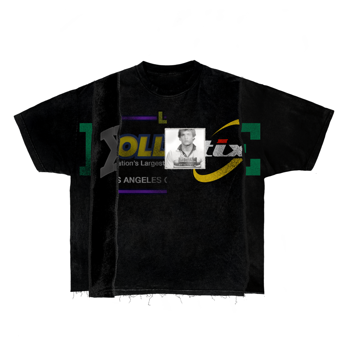 Kollectixe Asymmetric Panel Tee Black