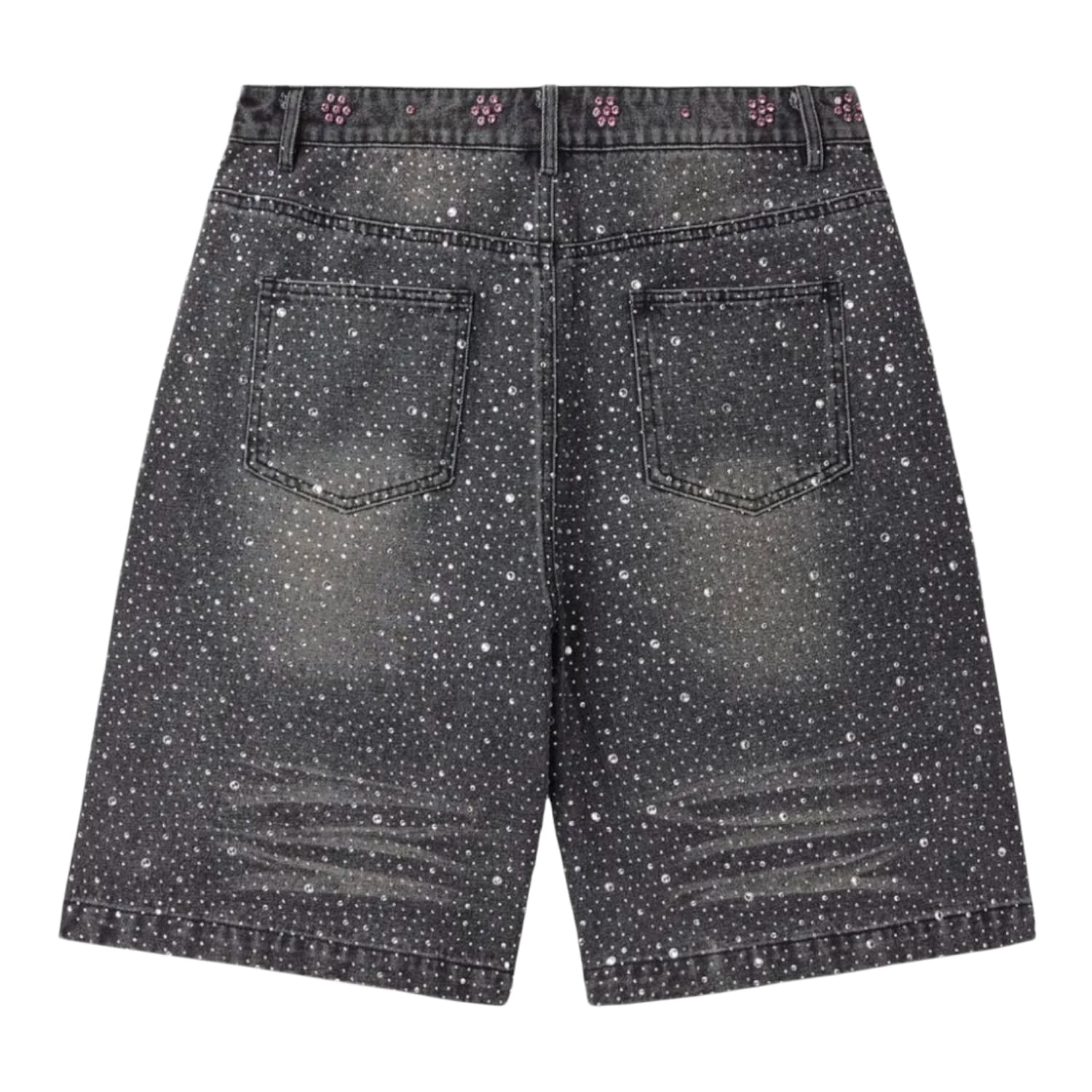 Vale Forever Iced Out Jean Shorts Black