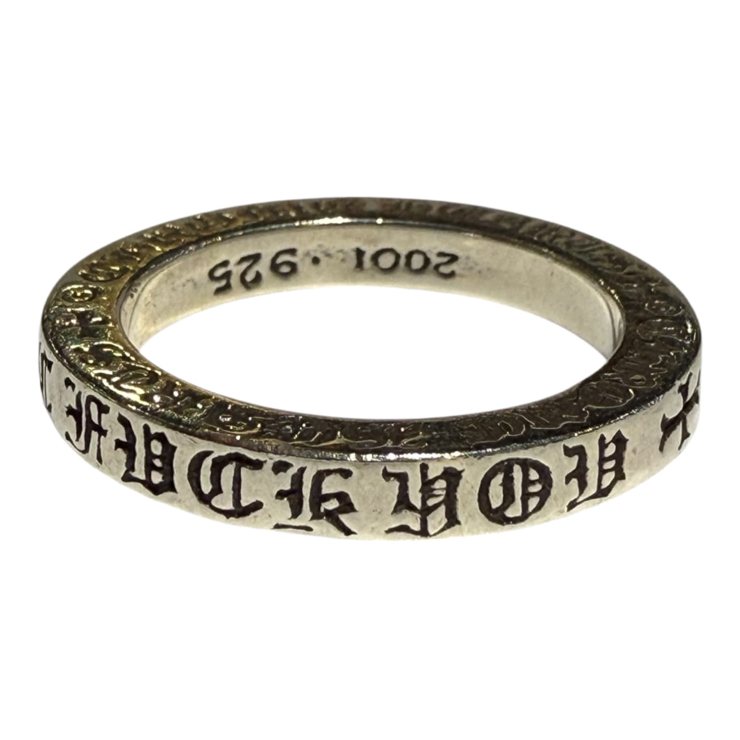 Chrome Hearts Silver CH NYC Fuck You 3MM Ring - US Size 7