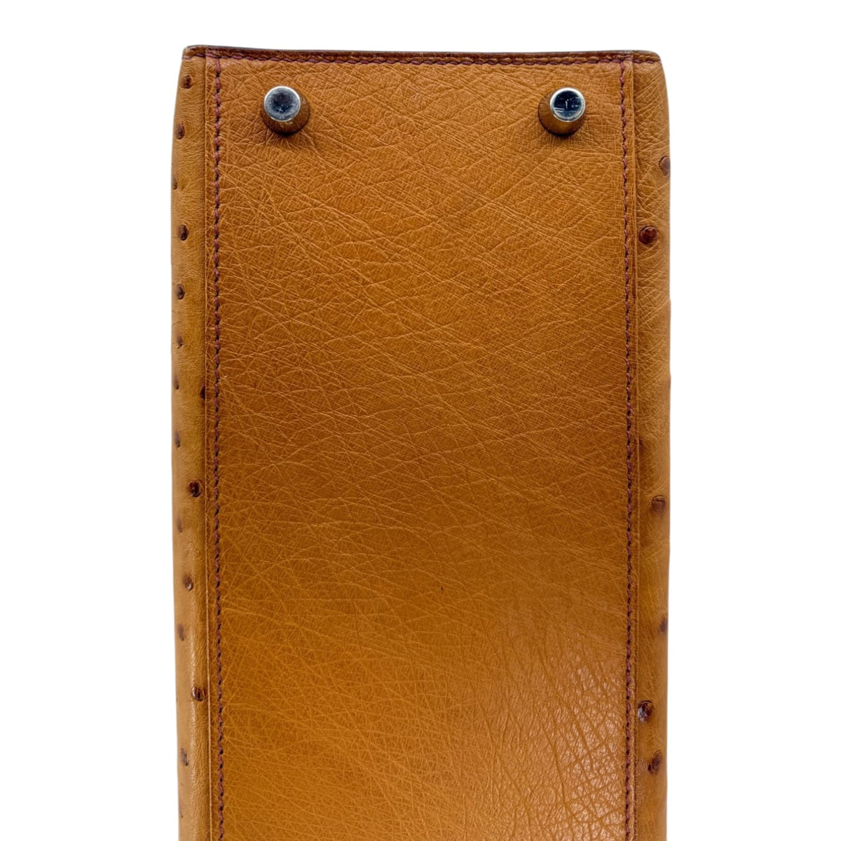Hermes Kelly 28 Sellier Cognac Ostrich with Palladium Hardware