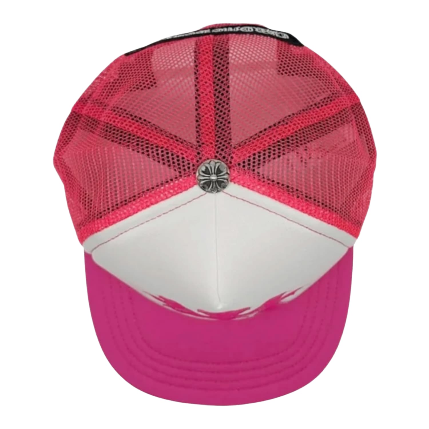 Chrome Hearts Cemetery Trucker Hat Neon Pink