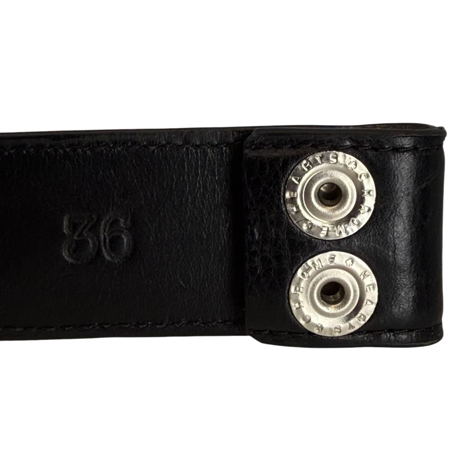 Chrome Hearts Multicolor Leather Cross Patch Belt Strap - Size 36