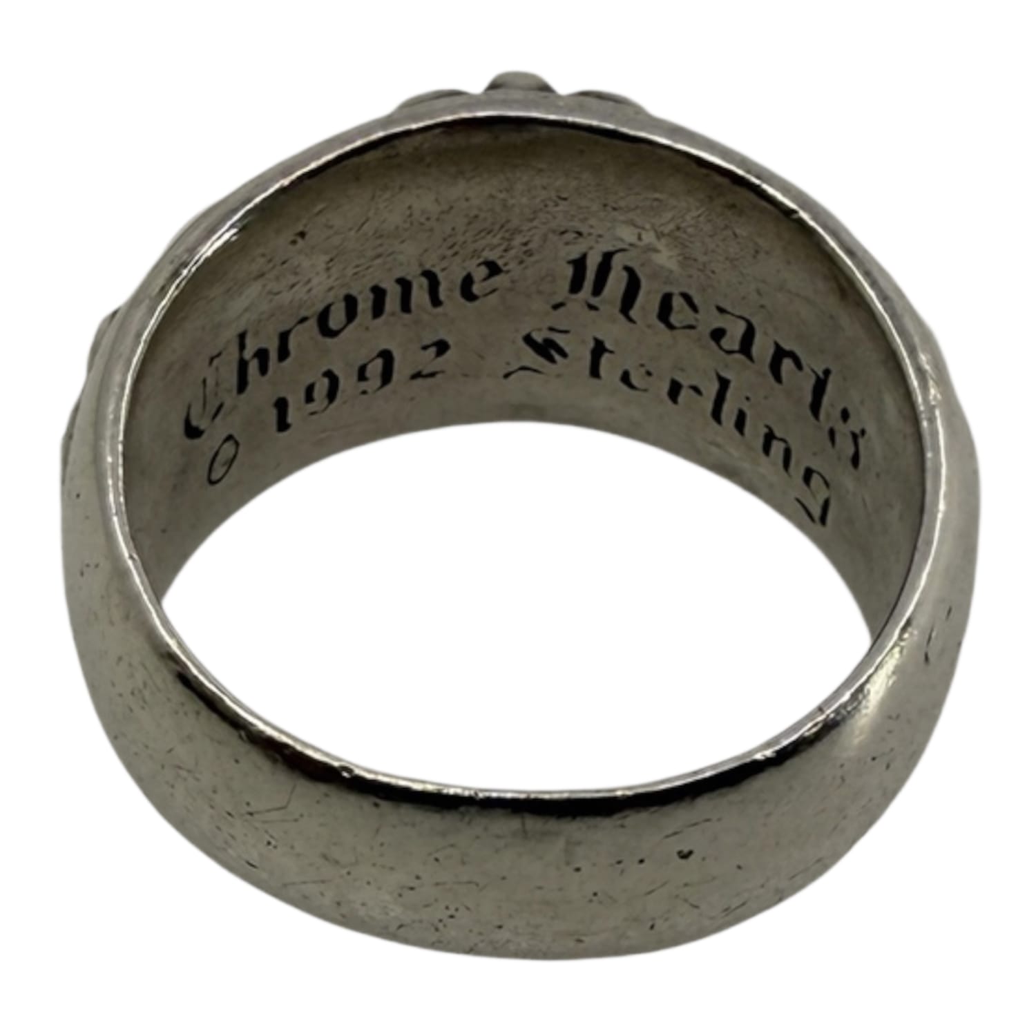 Chrome Hearts Silver Floral Cross Ring - US Size 10