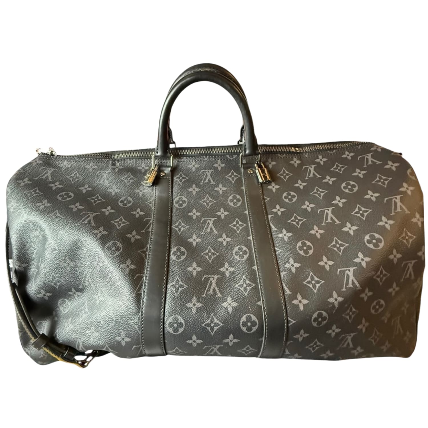 Louis Vuitton Keepall Bandouliere Monogram Eclipse 55 Black/Grey