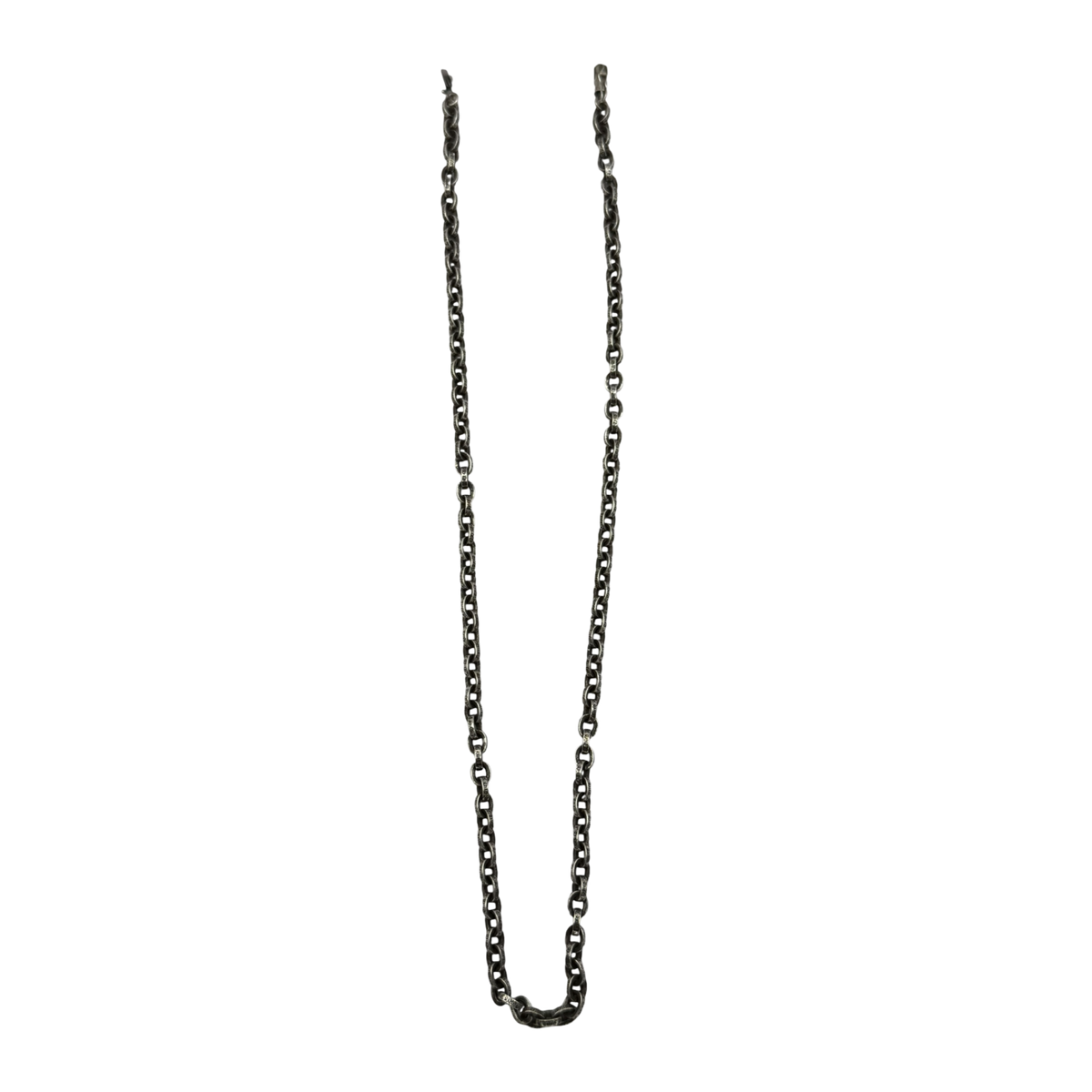 Chrome Hearts Silver Paper Chain Necklace - 20 Inches