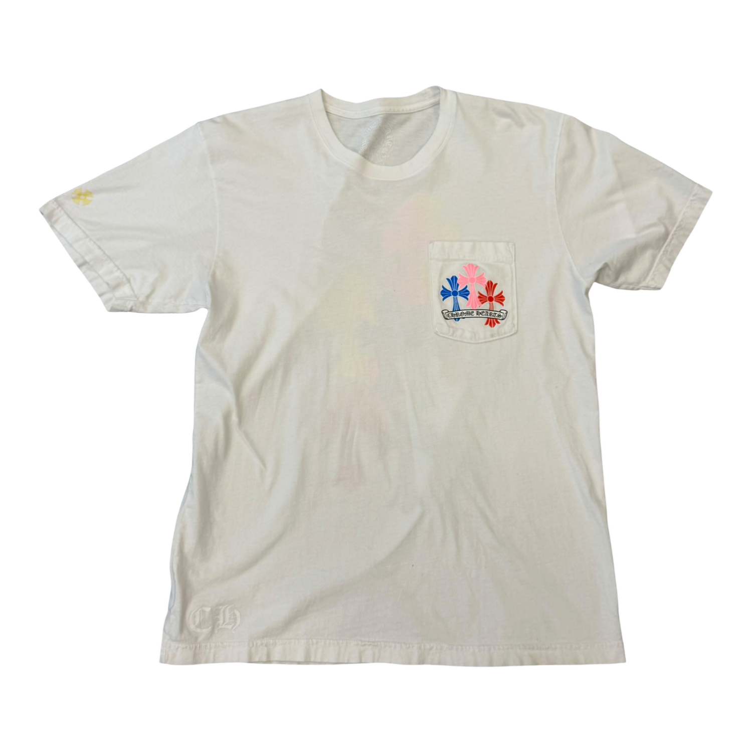 Chrome Hearts Multi Color Cross Cemetery T-shirt White