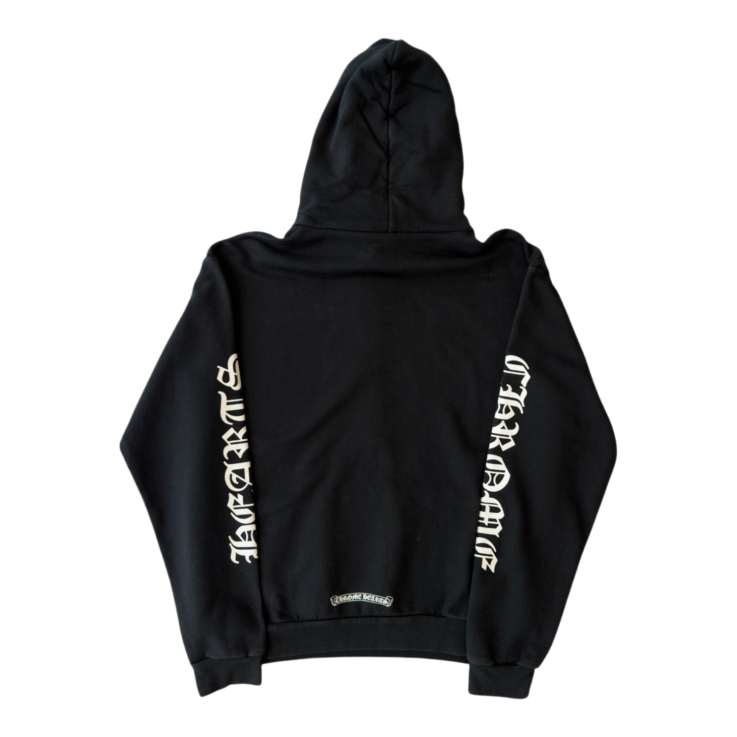 Chrome Hearts Vertical Logo FU Hood Hoodie Black/White