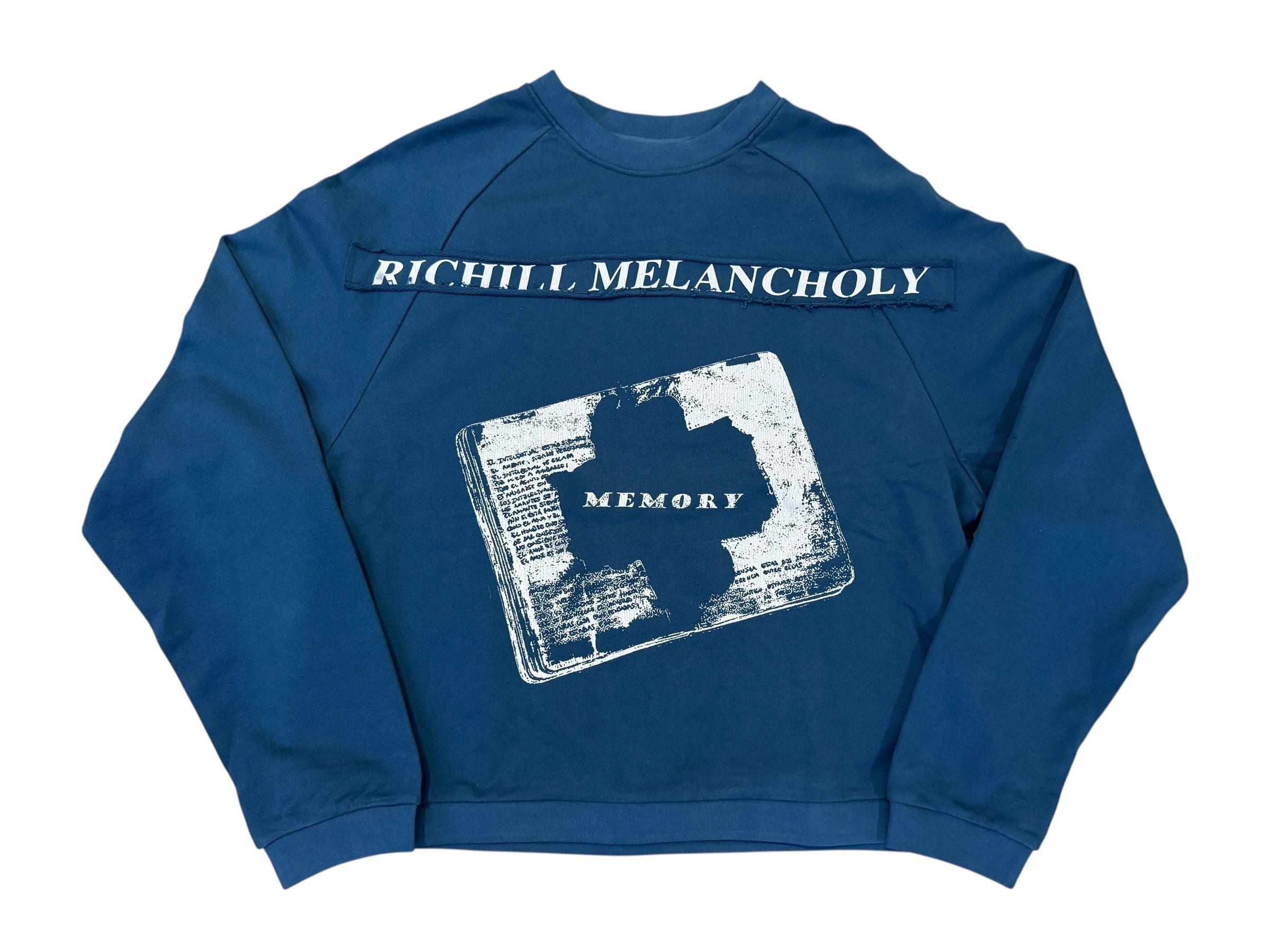 Richill Melancholy Bible Patch Crewneck Blue