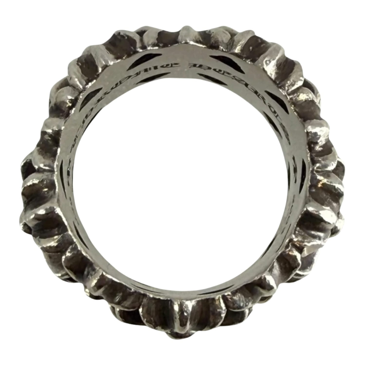 Chrome Hearts Silver Cemetery Cross Ring - US Size 12
