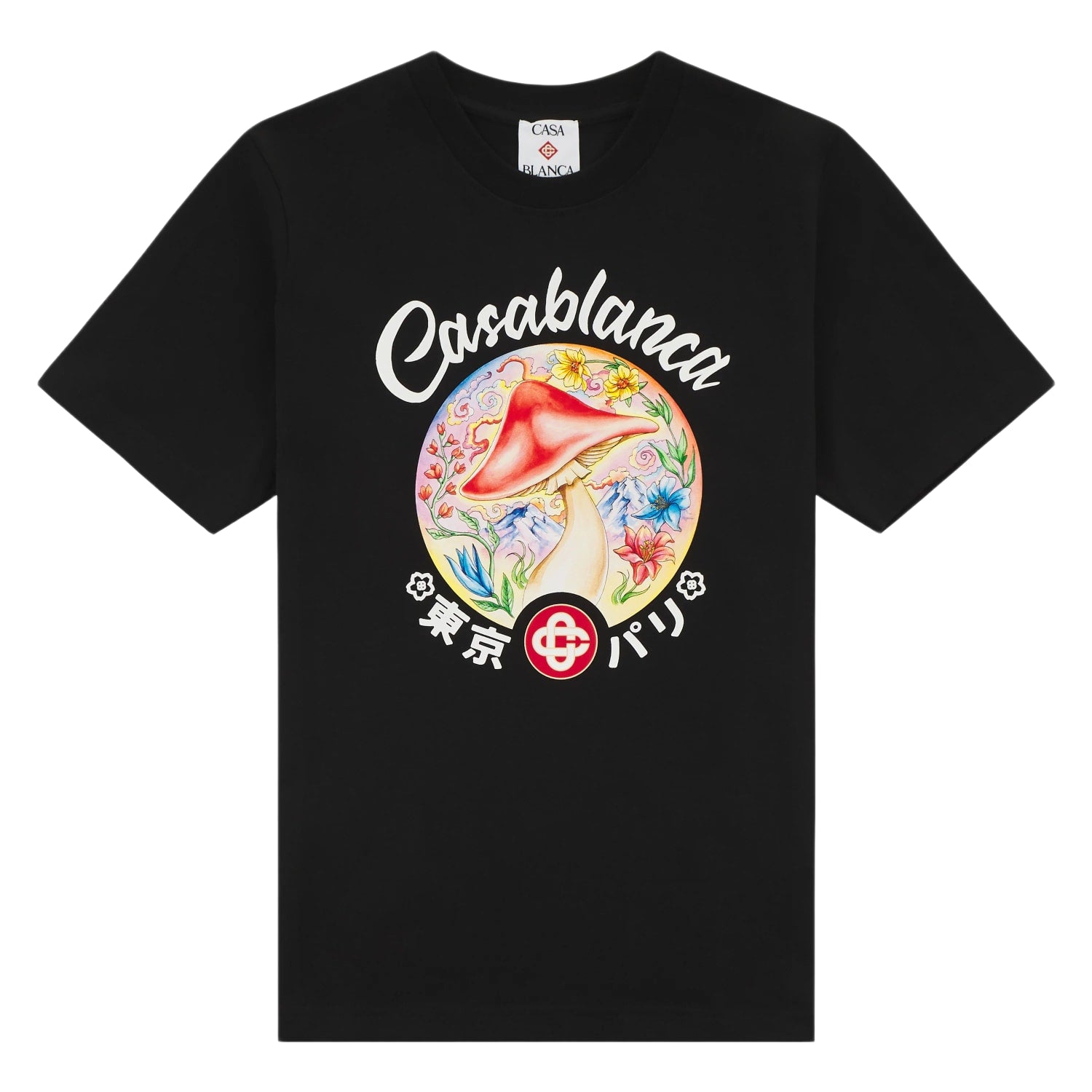 Casablanca Mushroom Short Sleeve T-Shirt Black
