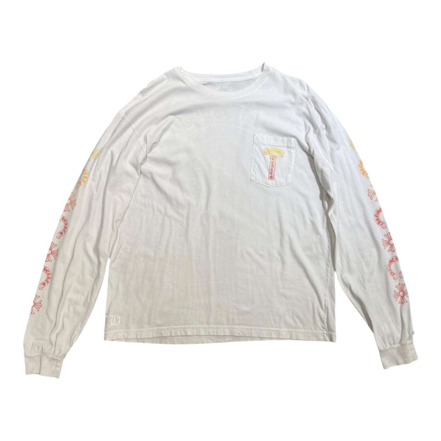 Chrome Hearts Gradient T-Bar Motif Pocket Long-Sleeve 'White'
