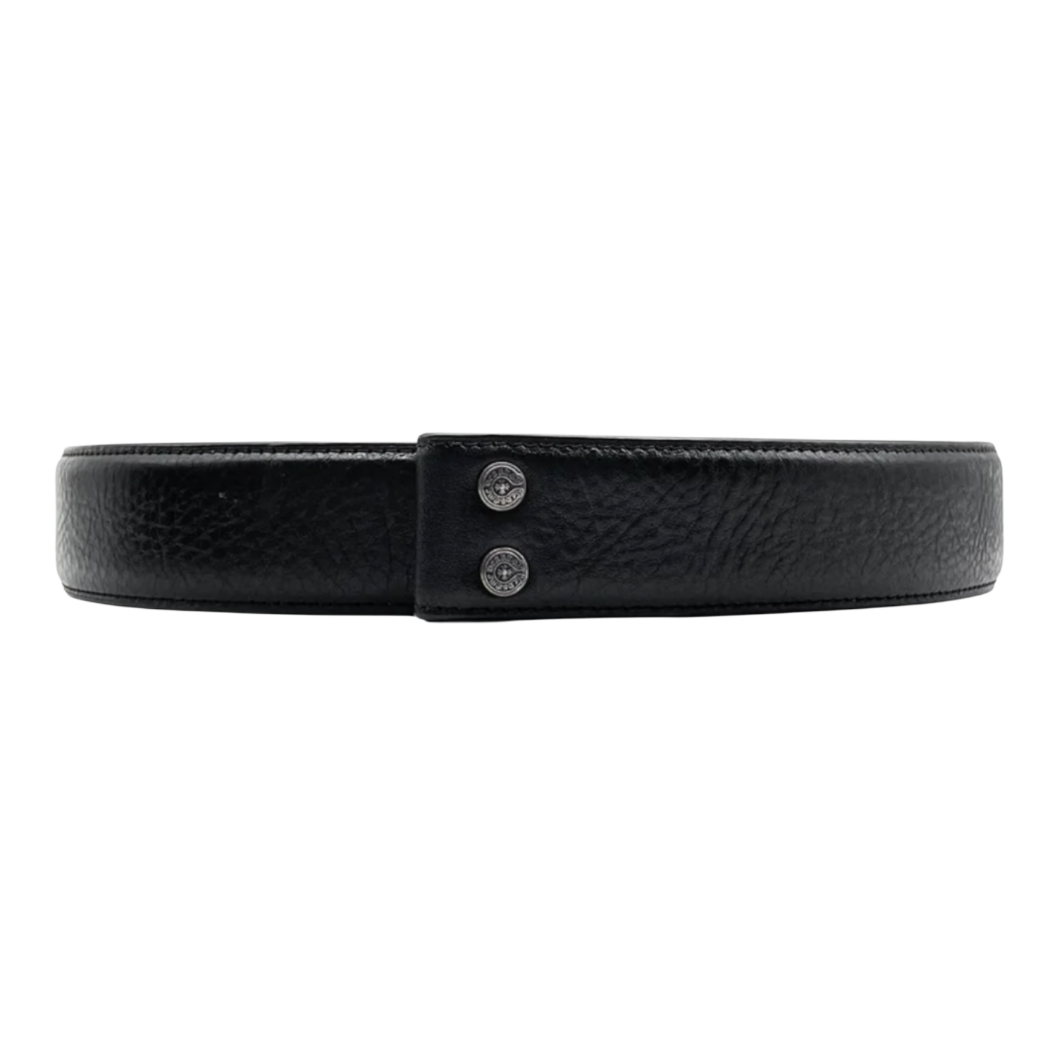 Chrome Hearts Black Leather Belt Strap - Size 40