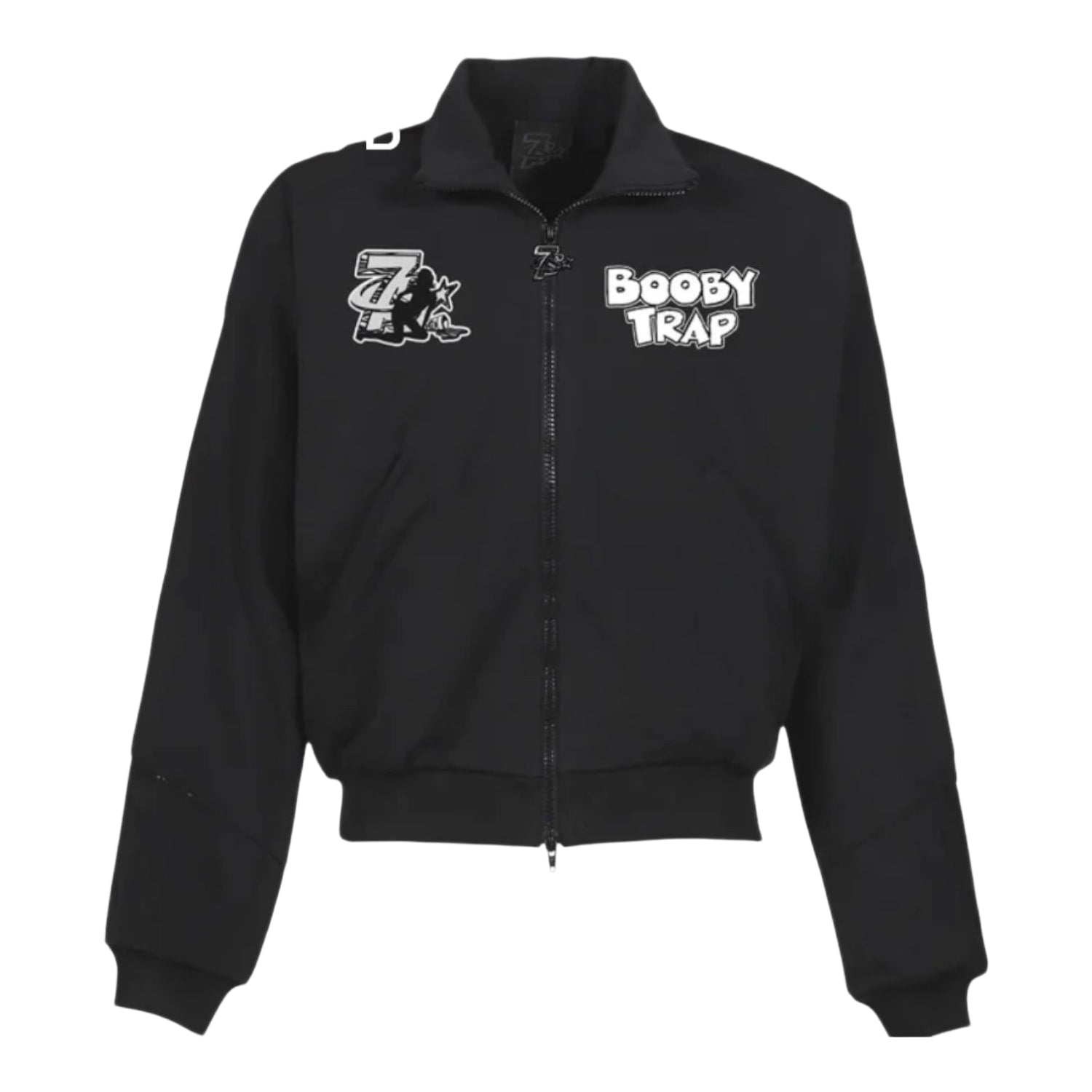 Triple Sevens x Booby Trap Nylon Zip Up Black