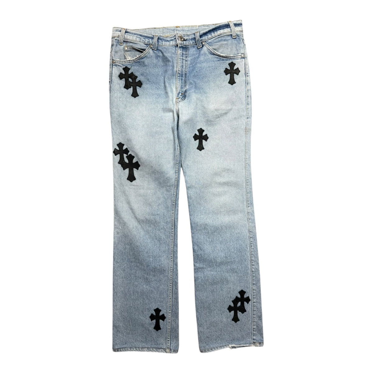 Chrome Hearts Levi's 517 Black Cross Patch Jeans